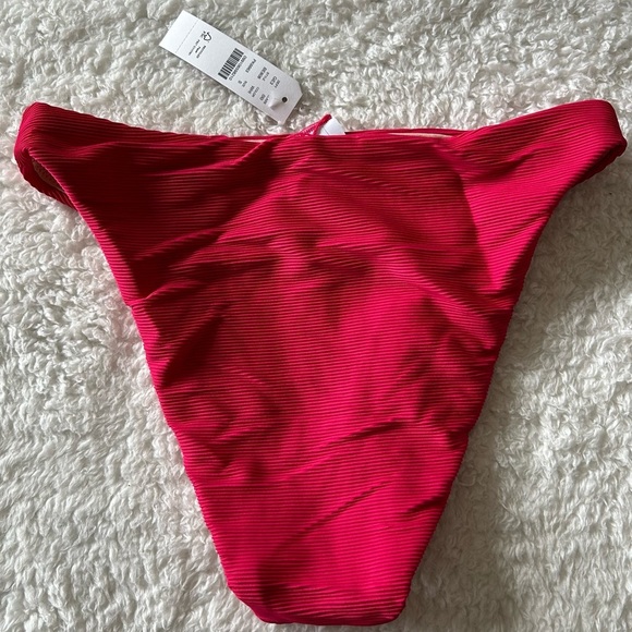 J. Crew Ribbed High Cut Bikini Bottoms Size Small NWT - Picture 5 of 6